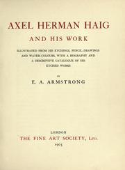 Axel Herman Haig and his work by E. A. Armstrong