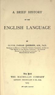 Cover of: brief history of the English language