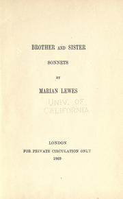 Cover of Brother and sister