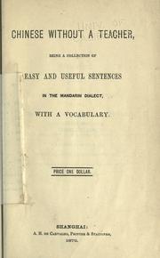 Cover of: Chinese without a teacher