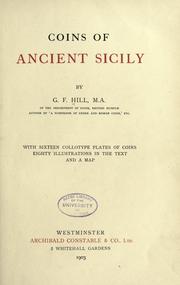 Cover of: Coins of ancient Sicily by Sir George Francis Hill