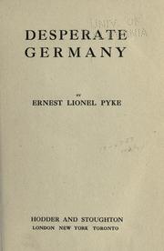Cover of: Desperate Germany