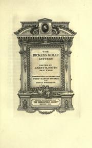 The Dickens-Kolle Letters by Charles Dickens, Harry B. Smith