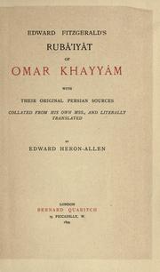 Cover of: Edward FitzGerald's Rubâʻiyât of Omar Khayyâm