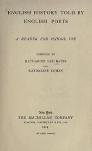 Cover of: English history told by English poets by Katharine Lee Bates