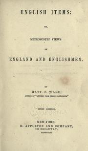 Cover of: English items