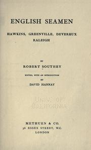 Cover of: English seamen by Robert Southey