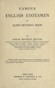 Cover of: Famous English statesmen of Queen Victoria's reign