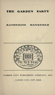 Cover of: The garden party by Katherine Mansfield