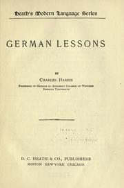 Cover of: German lessons. by Harris, Charles
