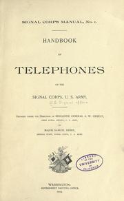Cover of: Handbook of telephones of the Signal Corps, U.S. Army