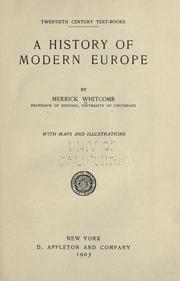 Cover of: ... A history of modern Europe by Merrick Whitcomb