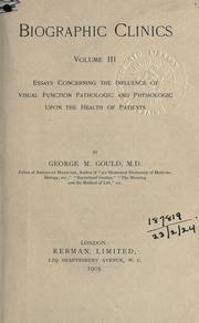 Cover of: Biographical clinics.