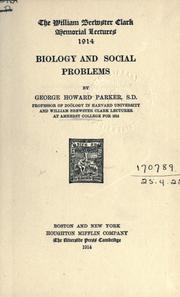 Cover of: Biology and social problems.