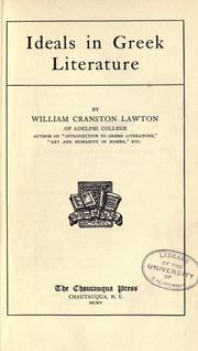 Cover of: Ideals in Greek literature.