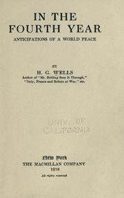 Cover of: In the fourth year: anticipations of a world peace