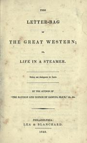 Cover of: The letter-bag of the Great Western by Thomas Chandler Haliburton