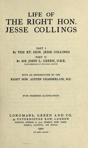 Cover of: Life of the Right Hon. Jesse Collings. by Collings, Jesse