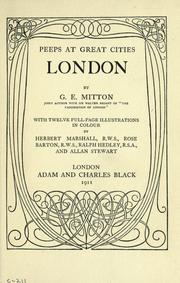 Cover of: London by Geraldine Edith Mitton