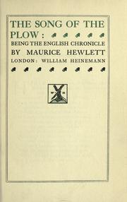 Cover of: The song of the plow: being the English chronicle