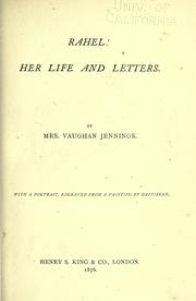 Cover of: Rahel: her life and letters.
