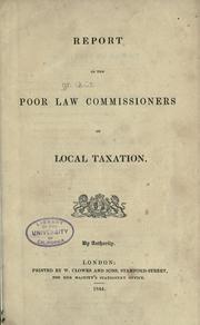 Cover of: Report ... on local taxation.