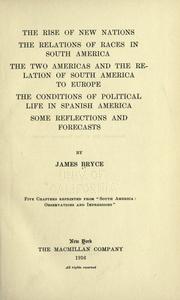 Cover of: The rise of new nations by James Bryce