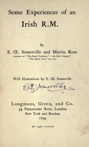 Cover of: Some experiences of an Irish R.M. by E. OE. Somerville