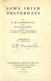 Cover of: Some Irish yesterdays by E. OE. Somerville