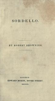 Sordello by Robert Browning