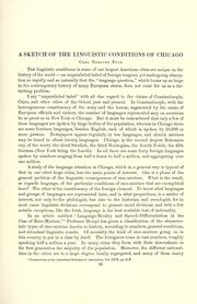 Cover of: A sketch of the linguistic conditions of Chicago by Carl Darling Buck