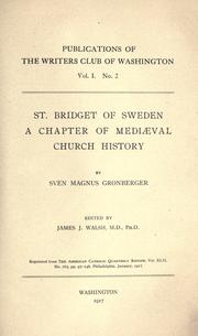 Cover of: St. Bridget of Sweden by Sven Magnus Gronberger
