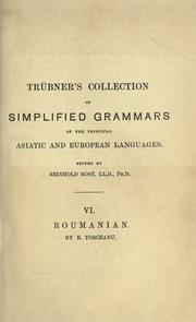 Cover of: A simplified grammar of the Roumanian language. by R. Torceanu
