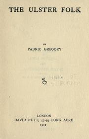 The Ulster folk by Gregory, Padric