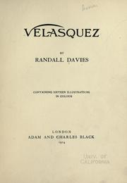 Cover of: Velasquez