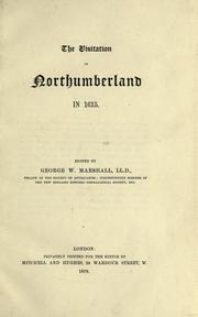 Cover of: visitation of Northumberland in 1615.