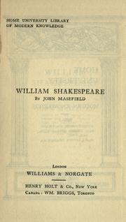 Cover of: William Shakespeare