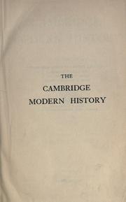Cover of: The Cambridge modern history