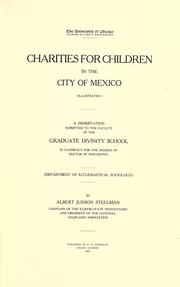 Cover of: Charities for children in the City of Mexico. by Albert Judson Steelman