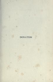 Cover of: Donatism.