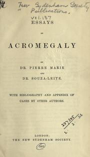 Cover of: Essays on acromegaly by Marie, Pierre