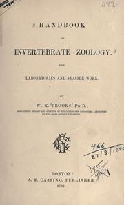 Cover of: Handbook of invertebrate zoology.: For laboratories and seaside work.