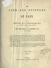 Cover of: Life and Epistles of St. Paul. by William John Conybeare