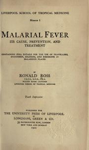 Cover of: Malarial fever by Ross, Ronald Sir