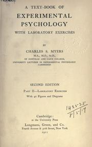 Cover of: text-book of experimental psychology, with laboratory exercises.