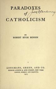 Cover of: Paradoxes of Catholicism
