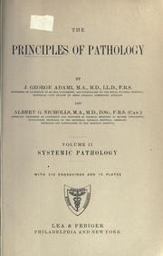 Cover of: The principles of pathology