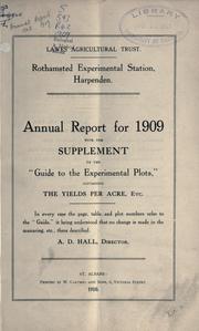 Cover of: Report. by Rothamsted Experimental Station, Harpenden, Eng.