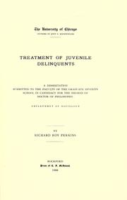 Cover of: Treatment of juvenile delinquents. | Richard Roy Perkins