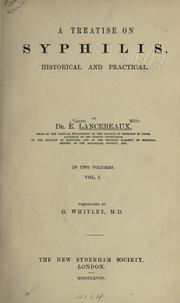Cover of: A treatise on syphilis, historical and practical